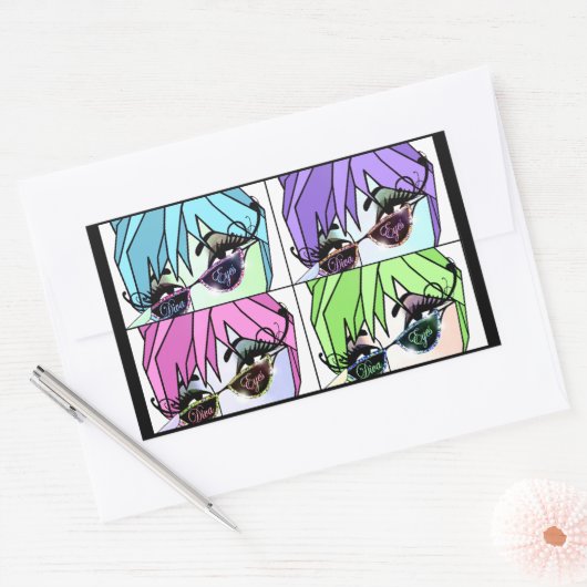 Sticker Rectangulaire Eyelash Divas (Enveloppe)