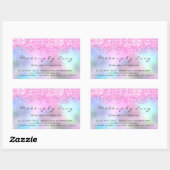 Sticker Rectangulaire Eyelash Extension Maquillage Artiste Orchidée Lect (Feuille)