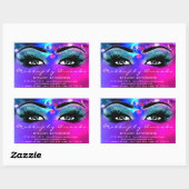 Sticker Rectangulaire Eyelash Extension Maquillage Artiste Pink Energy (Feuille)