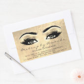 Sticker Rectangulaire Eyelash Extension maquillage Beauté Browns Golden (Enveloppe)