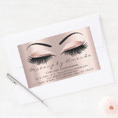 Sticker Rectangulaire Eyelash Extension Maquillage Beauté Rose Microblad (Enveloppe)