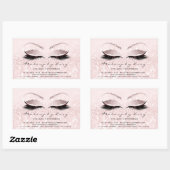 Sticker Rectangulaire Eyelash Extension Maquillage Beauté Salon Parties  (Feuille)