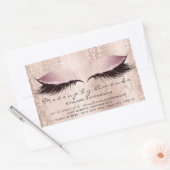 Sticker Rectangulaire Eyelash Extension Maquillage rose Artiste Beauté D (Enveloppe)