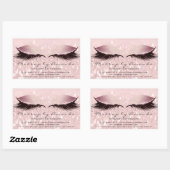 Sticker Rectangulaire Eyelash Extension Maquillage rose Artiste Beauty S (Feuille)