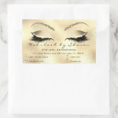 Sticker Rectangulaire Eyelash Extension Maquillage Salon de beauté Adres (Sac)