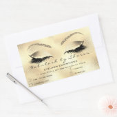 Sticker Rectangulaire Eyelash Extension Maquillage Salon de beauté Adres (Enveloppe)