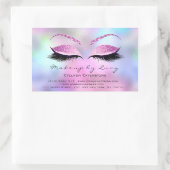 Sticker Rectangulaire Eyelash Extension Maquillage Salon de Beauté Pink  (Sac)