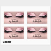 Sticker Rectangulaire Eyelash Lashes Maquillage rose (Feuille)