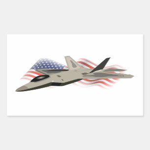 Sticker Rectangulaire F22 Raptor Jet Fighter