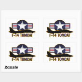 Sticker Rectangulaire F-14 Tomcat (Feuille)