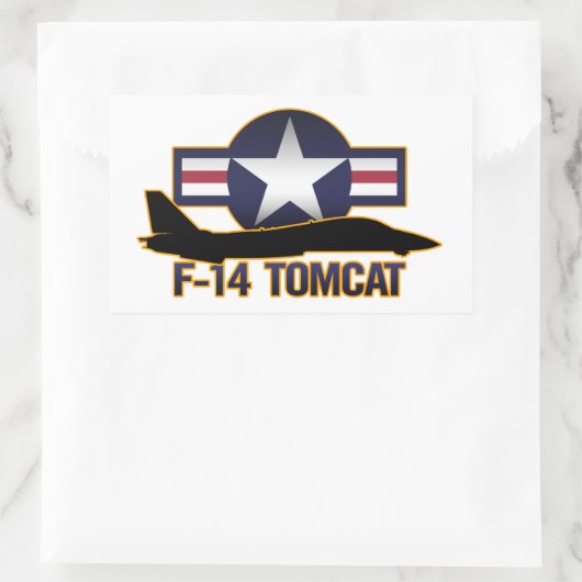 Sticker Rectangulaire F-14 Tomcat (Sac)