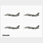 Sticker Rectangulaire F-14 Tomcat (Feuille)