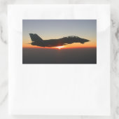 Sticker Rectangulaire F 14 Tomcat Fighter Jet (Sac)
