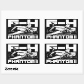Sticker Rectangulaire F-4 Phantom II (Feuille)
