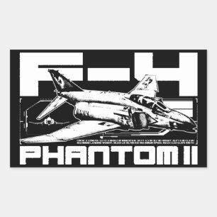 Sticker Rectangulaire F-4 Phantom II