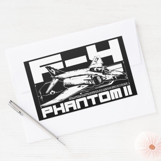 Sticker Rectangulaire F-4 Phantom II (Enveloppe)