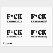 STICKER RECTANGULAIRE F*CK CENSORSHIP (Feuille)