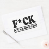 STICKER RECTANGULAIRE F*CK CENSORSHIP (Enveloppe)