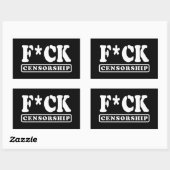 STICKER RECTANGULAIRE F*CK CENSORSHIP (Feuille)