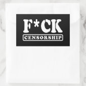 STICKER RECTANGULAIRE F*CK CENSORSHIP (Sac)