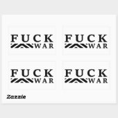Sticker Rectangulaire F@ck guerre contre la guerre (Feuille)