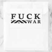 Sticker Rectangulaire F@ck guerre contre la guerre (Sac)