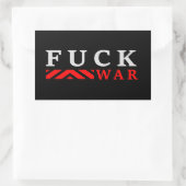 Sticker Rectangulaire F@ck guerre contre la guerre (Sac)