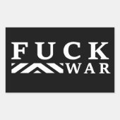 Sticker Rectangulaire F@ck guerre contre la guerre (Devant)