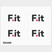 Sticker Rectangulaire F It Anti Fitness Slogan (Feuille)