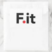Sticker Rectangulaire F It Anti Fitness Slogan (Sac)