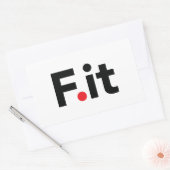 Sticker Rectangulaire F It Anti Fitness Slogan (Enveloppe)