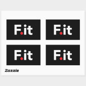 Sticker Rectangulaire F It Anti Fitness Slogan (Feuille)