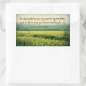 Sticker Rectangulaire F. Scott Fitzgerald Citation Inspirationnelle "Écr (Sac)