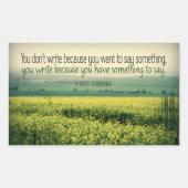 Sticker Rectangulaire F. Scott Fitzgerald Citation Inspirationnelle "Écr (Devant)