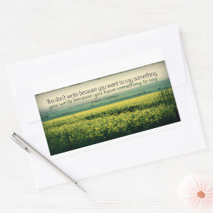 Sticker Rectangulaire F. Scott Fitzgerald Citation Inspirationnelle "Écr