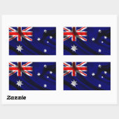 Sticker Rectangulaire Fabric du drapeau australien (Feuille)