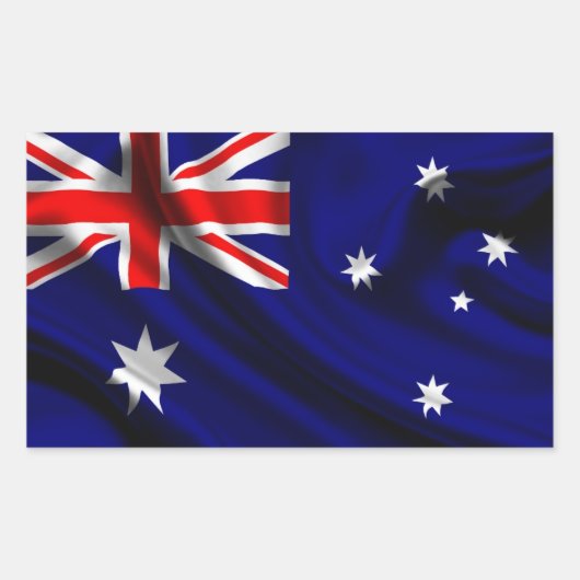 Sticker Rectangulaire Fabric du drapeau australien (Devant)