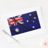 Sticker Rectangulaire Fabric du drapeau australien (Enveloppe)