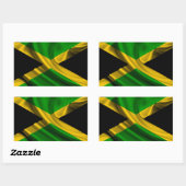 Sticker Rectangulaire Fabric jamaïcain (Feuille)