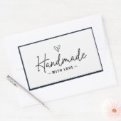 Sticker Rectangulaire Fabriqué à la main avec l'amour Cuisine artisanale (Enveloppe)