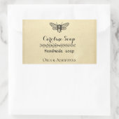 Sticker Rectangulaire Fabriqué à la main HONEY BEE (Sac)