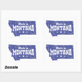 Sticker Rectangulaire Fabriqué Dans Le Montana (Feuille)