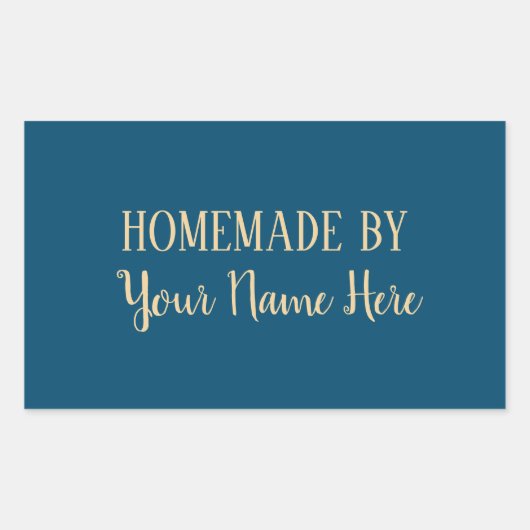 Sticker Rectangulaire Fabriqué maison par Cookie Cake élégant moderne (Devant)