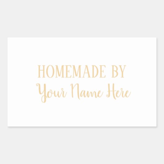 Sticker Rectangulaire Fabriqué maison par Cookie Cake élégant moderne (Devant)