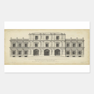 Sticker Rectangulaire Façade de style théâtral de Colen Campbell