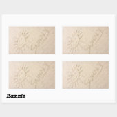 Sticker Rectangulaire Face ensoleillée sur la plage de sable (Feuille)