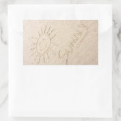 Sticker Rectangulaire Face ensoleillée sur la plage de sable (Sac)