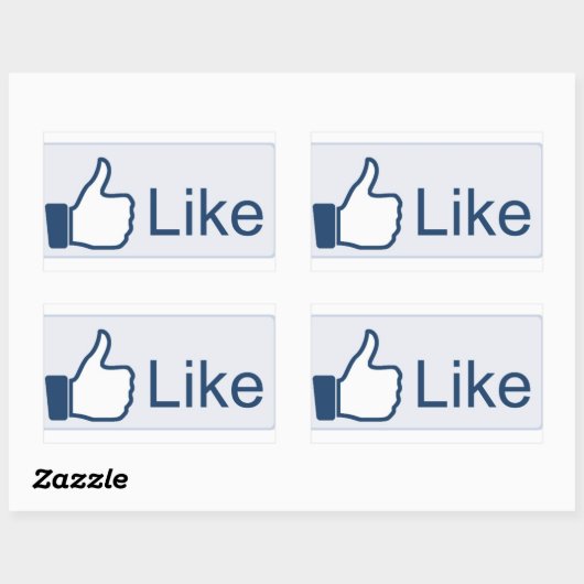 Sticker Rectangulaire Facebook 'J'Aime' (Feuille)