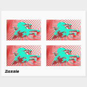 Sticker Rectangulaire fainéant brumie (Feuille)