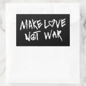 Sticker Rectangulaire Faire de l'amour pas la guerre (Sac)